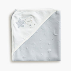 Giggles moon and star embossed receiving blanket