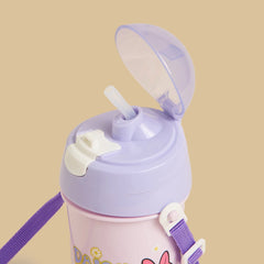Daisy duck print water bottle with shoulder strap