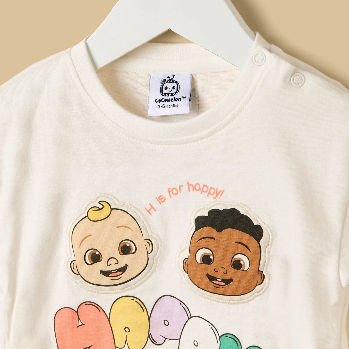 Cocomelon Applique Cotton Tshirt and Shorts Set