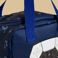 Gamer print lunch bag with zip closure