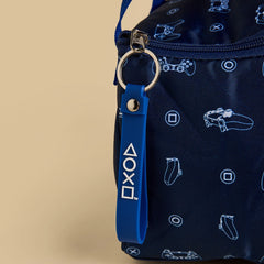 Gamer print lunch bag with zip closure