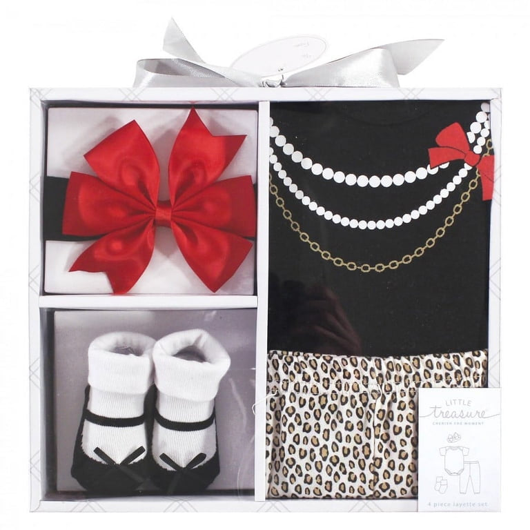 Hudson baby 4-piece layette gift set