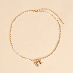 Bow pendant necklace and earrings set