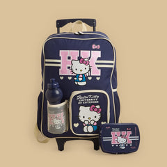 Hello kitty print 3 - piece trolley backpack set