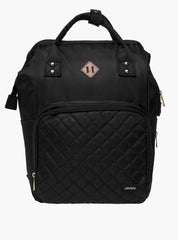 Juniors Quilted Diaper Bagpack with adjustable Shoulder Straps and Zip Closure