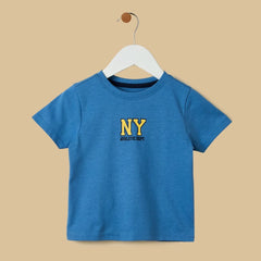 New york print corton T-shirt and shorts set