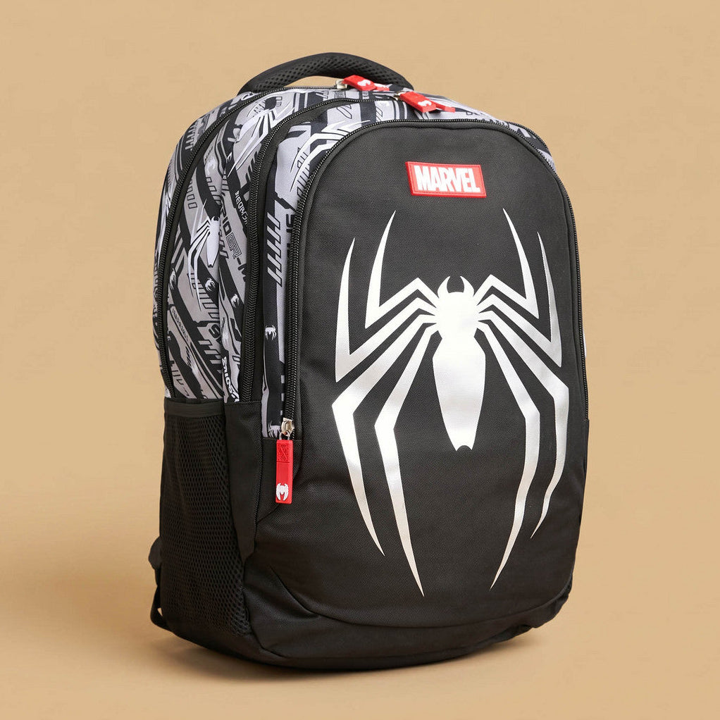 Spiderman print backpack with adjustable shoulder straps and zip closure