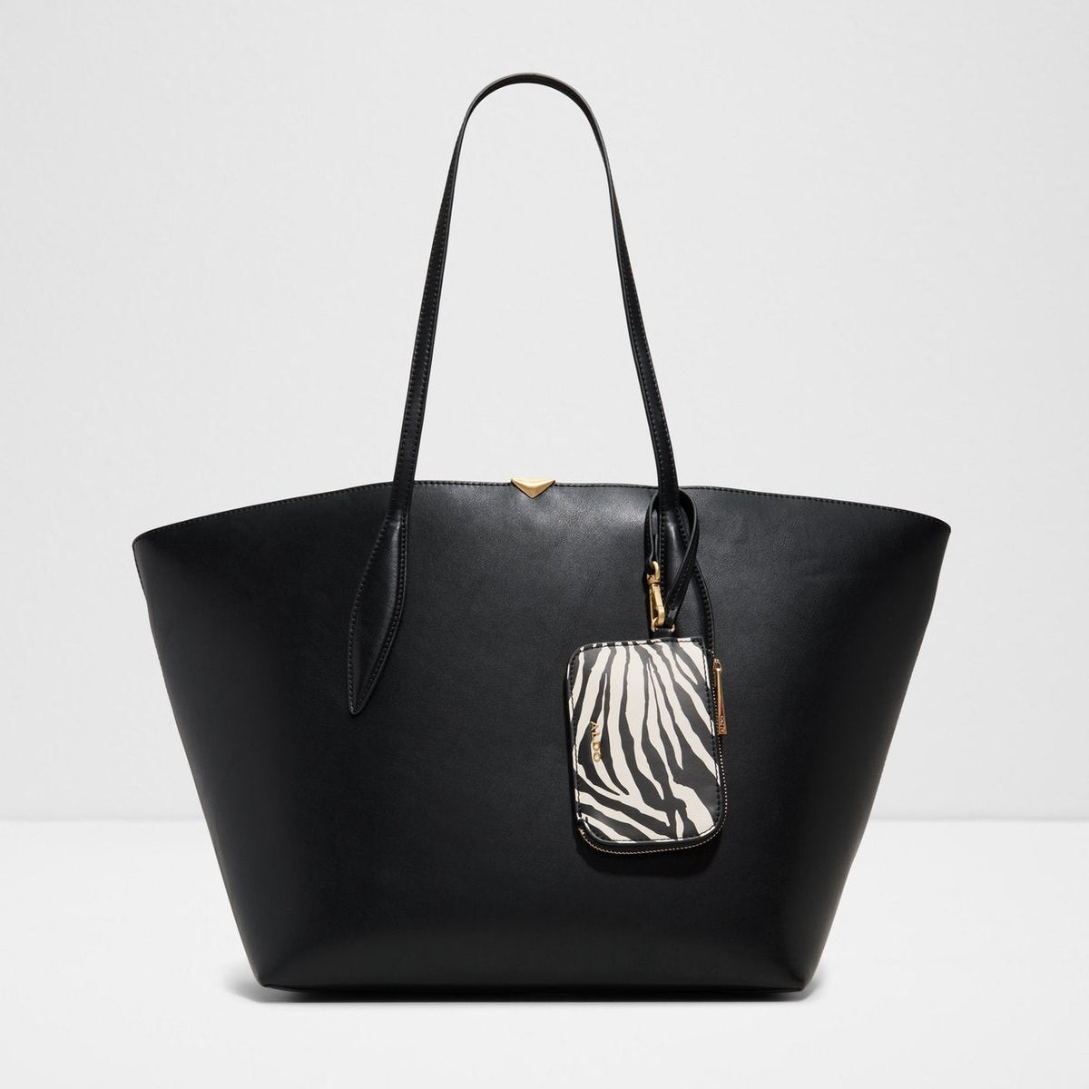 ALDO Pattani Women Textured Black Satchel Bag