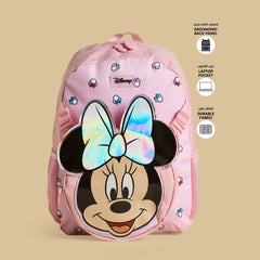 Minnie mouse applique backpack with adjustable straps