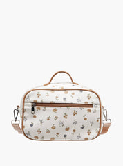 Giggles floral print diaper bag with zip closure