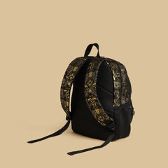Football print backpack with adjustable straps