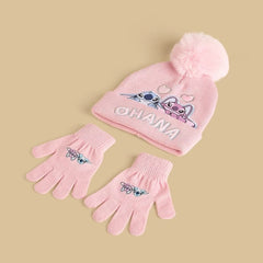 Stitch and angel beanie with gloves