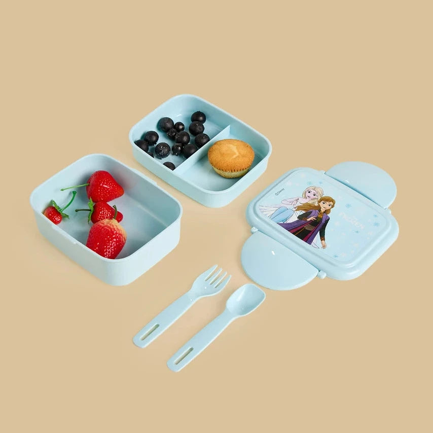 Frozen print sandwich box with cutlery