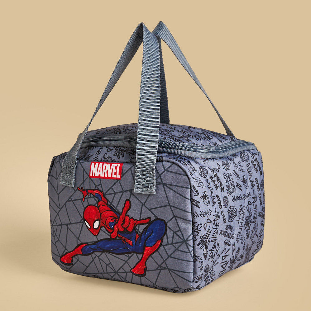 Spider-Man print lunch bag with zip closure