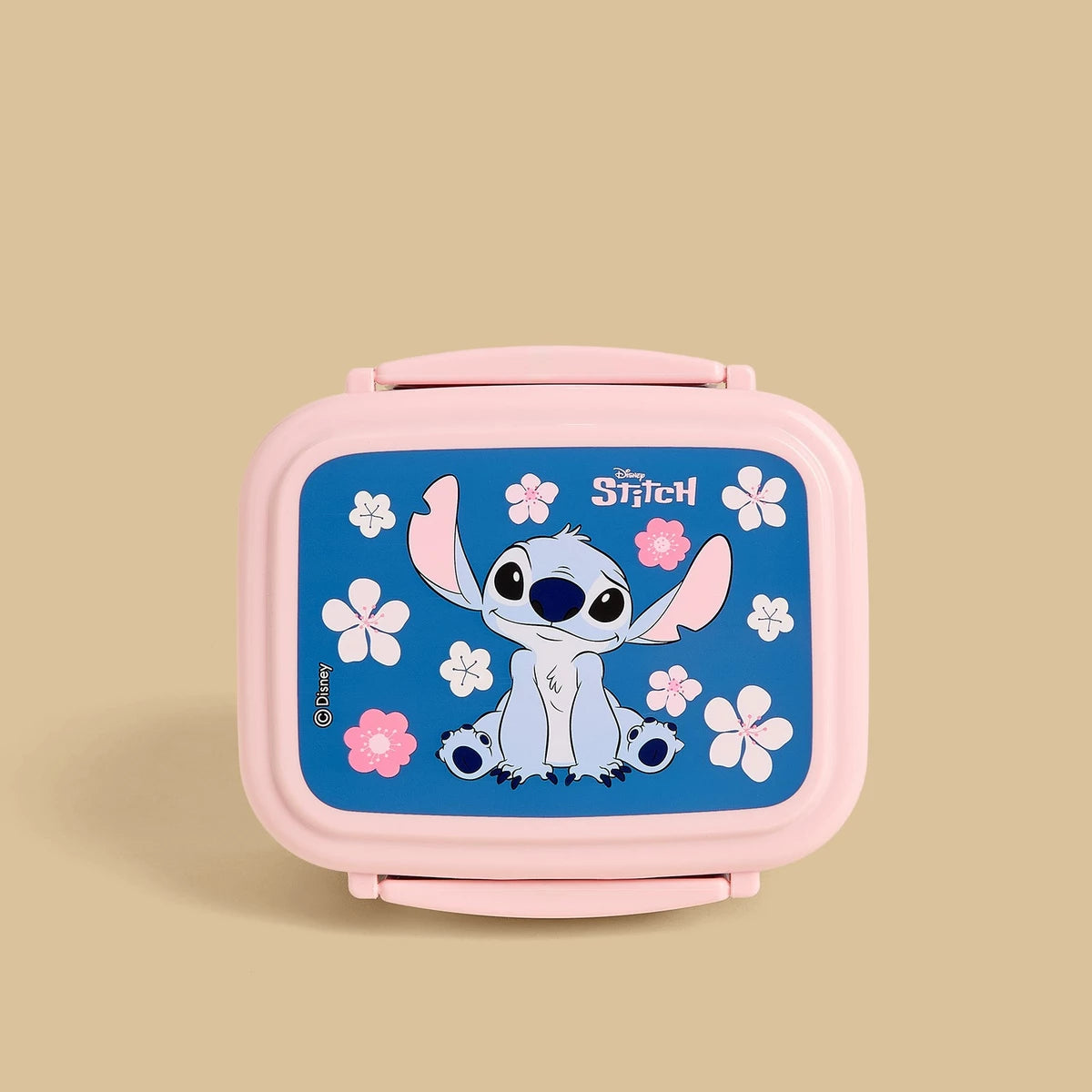 Stitch print sandwich box with cutlery