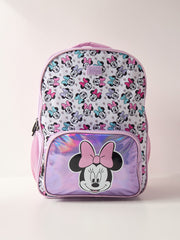 Minnie mouse print backpack with adjustable straps