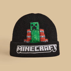 Minecraft applique beanie cap with gloves