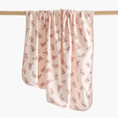 Juniors all- over bunny print receiving blanket