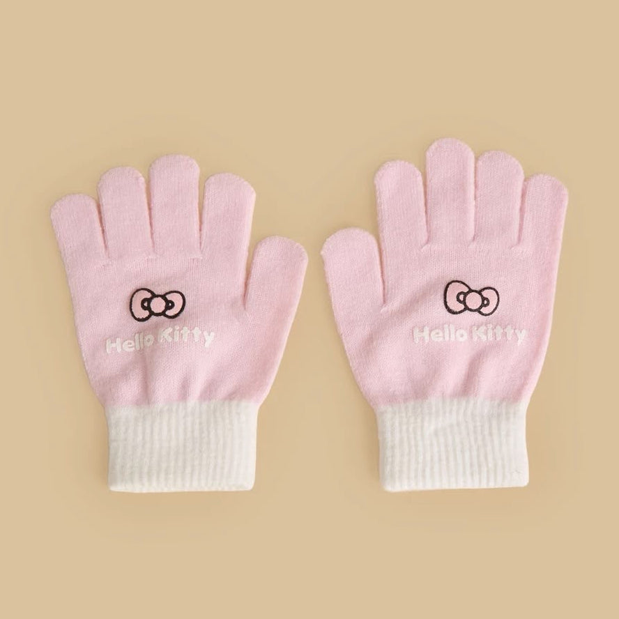 Hello kitty accent beanie and gloves set