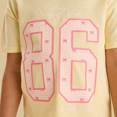 Varsity print boxy t-shirt