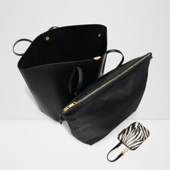 ALDO Pattani Women Textured Black Satchel Bag