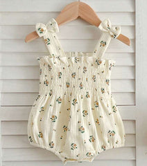 Shein floral overall bodysuit with sleeveless camisole