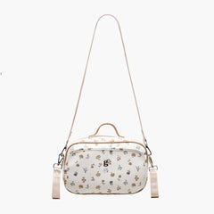 Giggles floral print diaper bag with zip closure