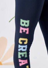 Slogan printed cotton pajama
