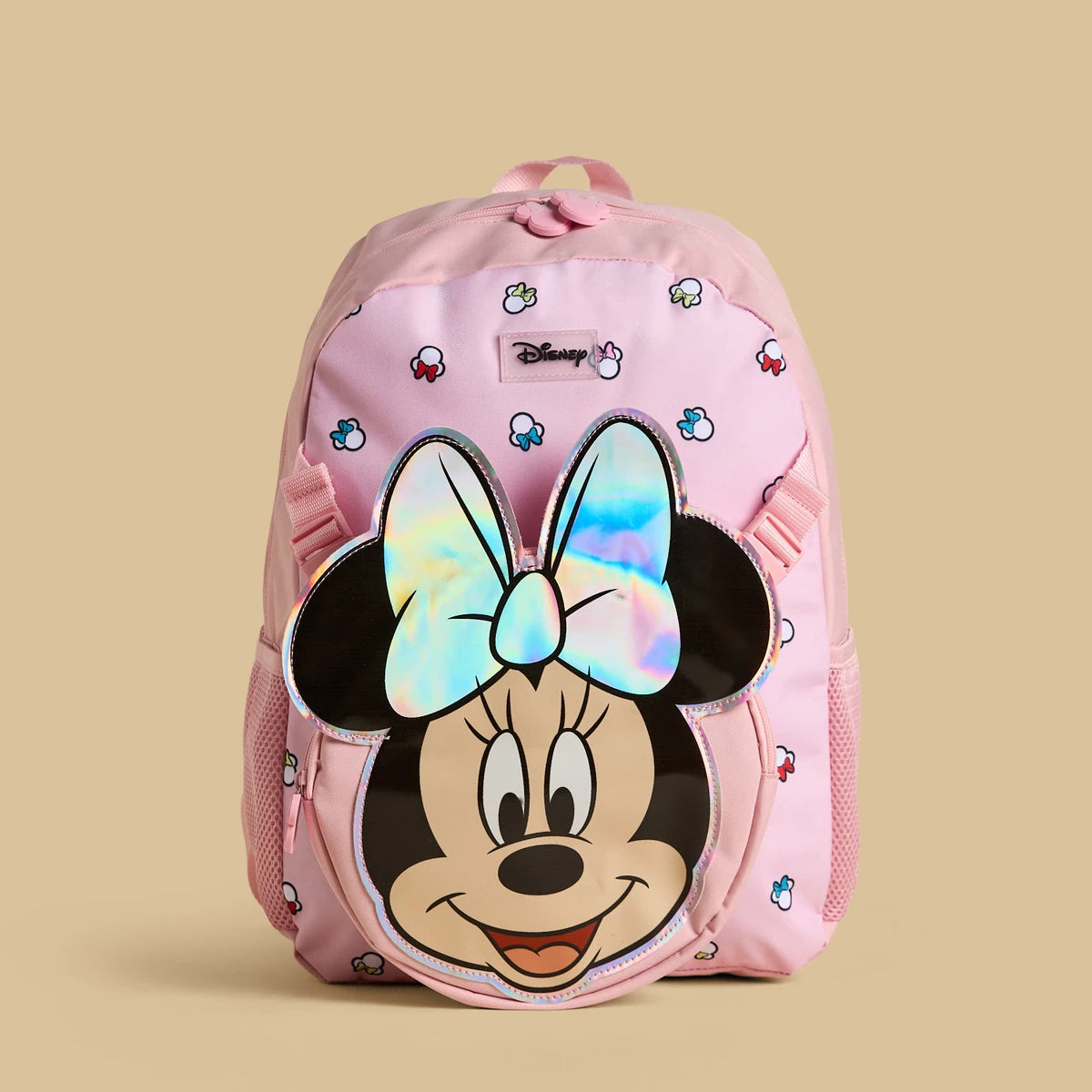 Minnie mouse applique backpack with adjustable straps