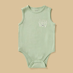 Pack of 3 - Ribbed Sleeveless Cotton Bodysuit