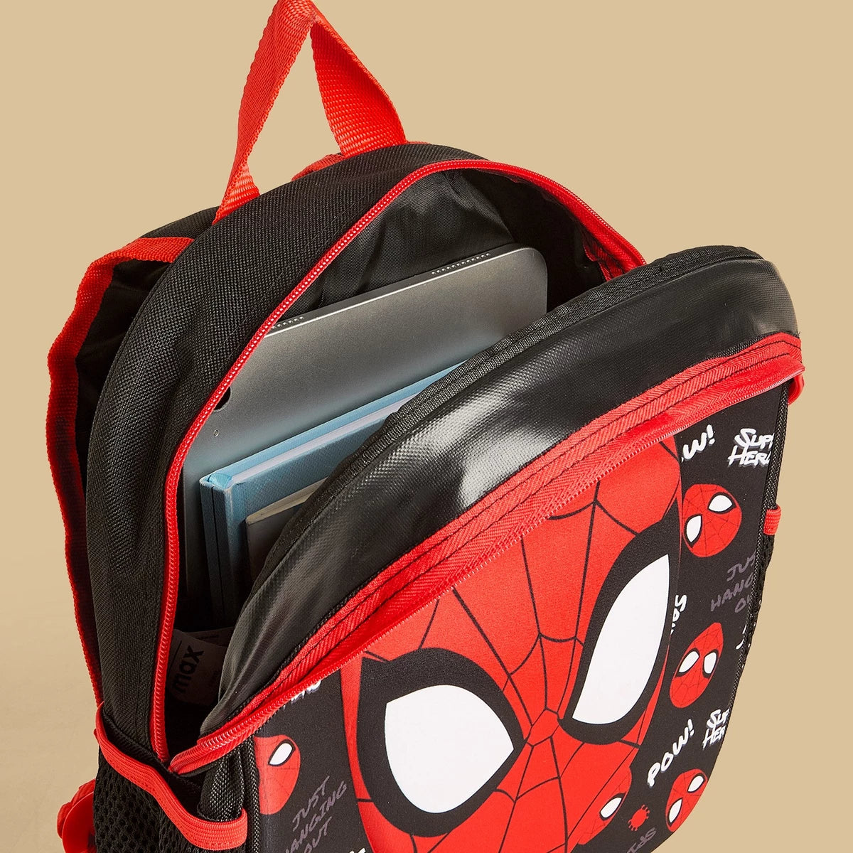 Spiderman print backpack with adjustable straps
