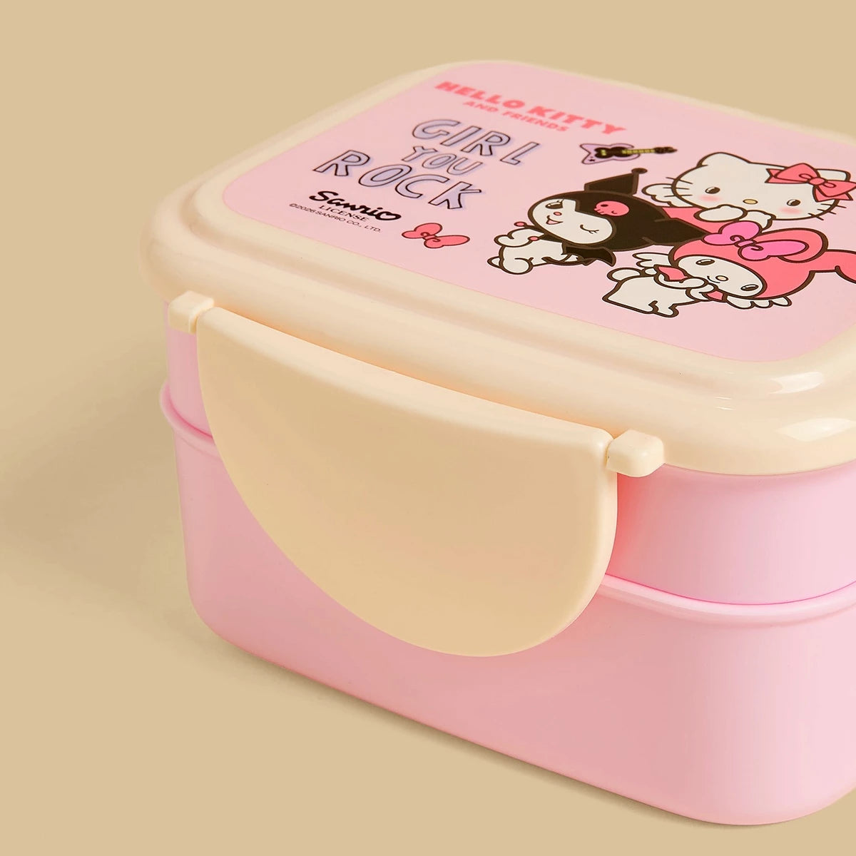 Hello kitty and friends print sandwich box with cutlery