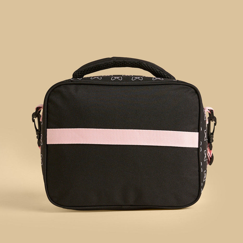 Minnie mouse print lunch bag with zip closure