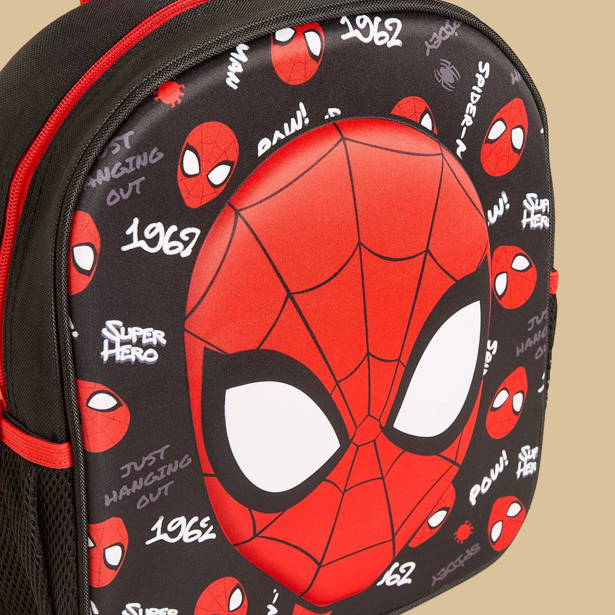 Spiderman print backpack with adjustable straps