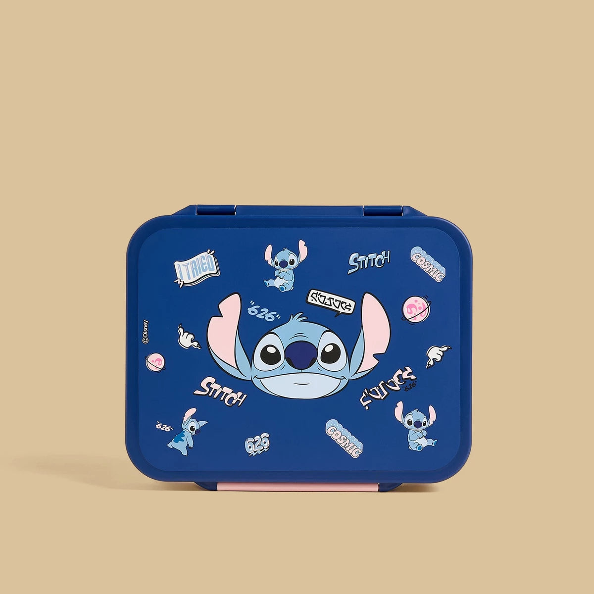 Stitch print sandwich box with clip lock lid