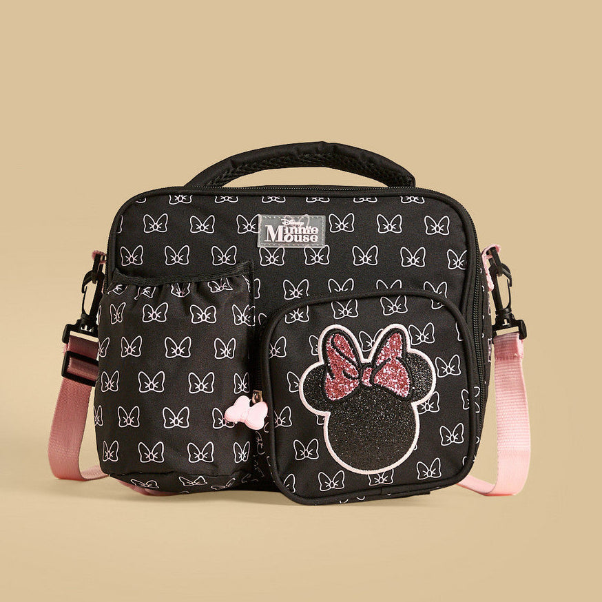 Minnie mouse print lunch bag with zip closure