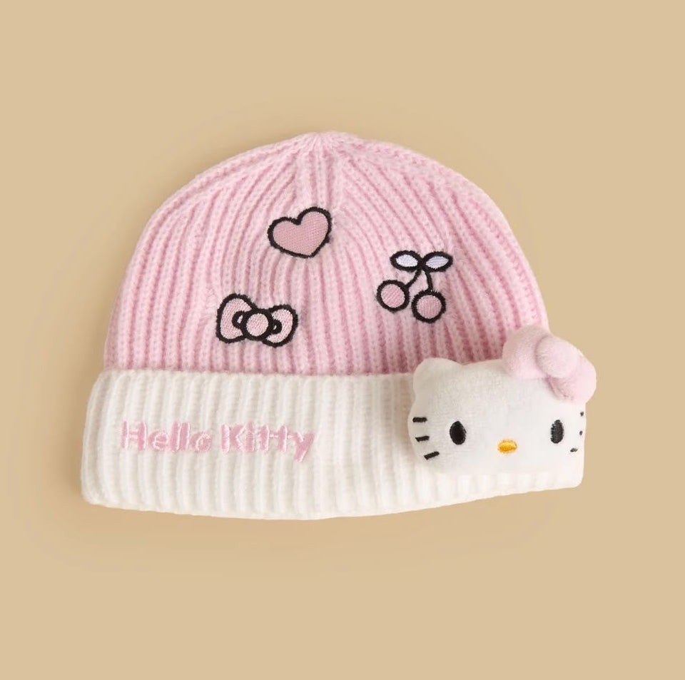 Hello kitty accent beanie and gloves set