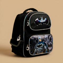 Batman print backpack with adjustable straps and zip closure