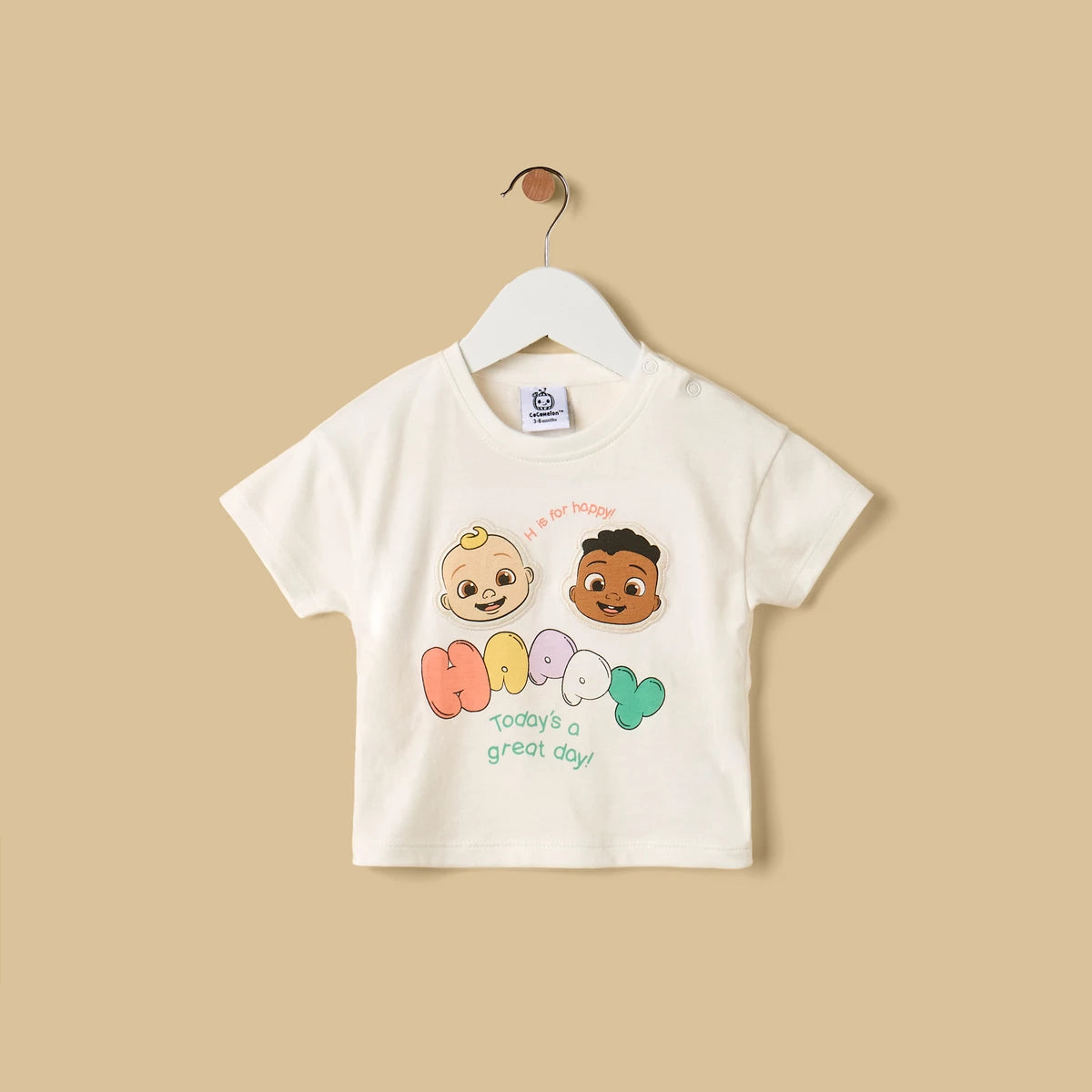 Cocomelon Applique Cotton Tshirt and Shorts Set