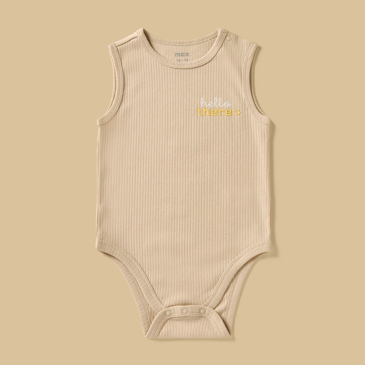 Pack of 3 - Ribbed Sleeveless Cotton Bodysuit