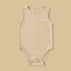 Pack of 3 - Ribbed Sleeveless Cotton Bodysuit