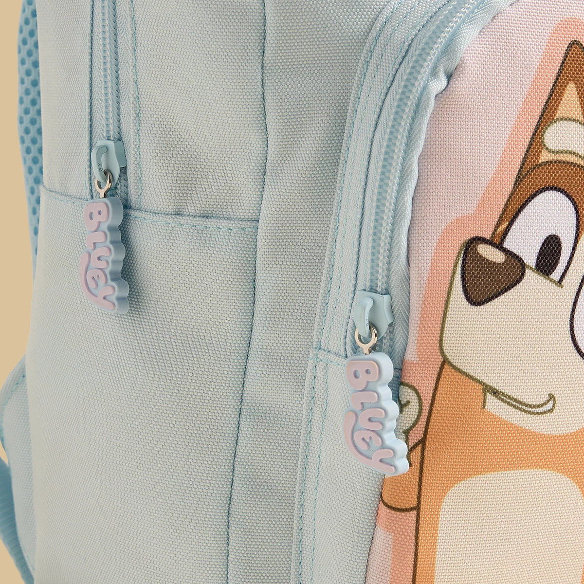 Bluey print backpack with adjustable shoulder straps straps