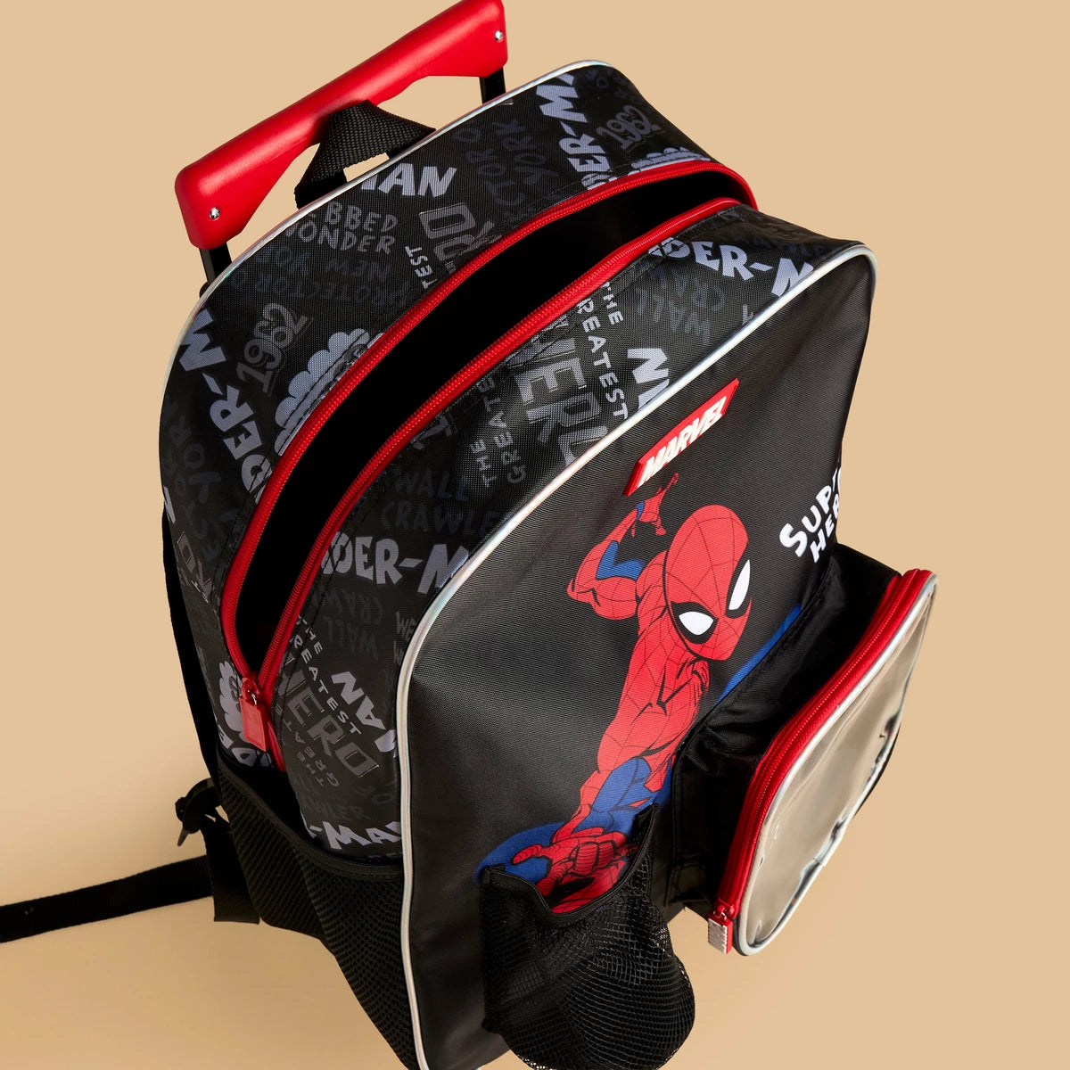 Spiderman print 3 - piece trolley backpack set