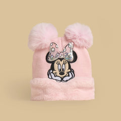 Minnie mouse print beanie and gloves set