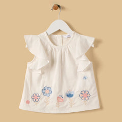 Embroidered top and shorts set