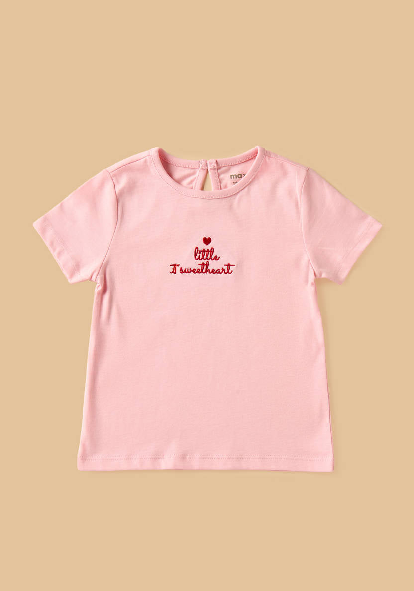 Pack of 5 - heart print t-shirts