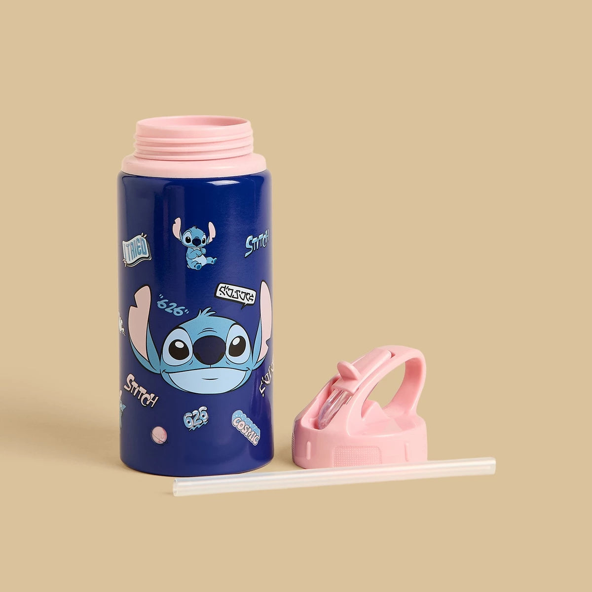 Stitch print water bottle - 600 ml