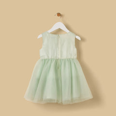 Floral 3D embroidered cotton dress