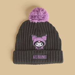 Kuromi beanie with fingerless gloves set