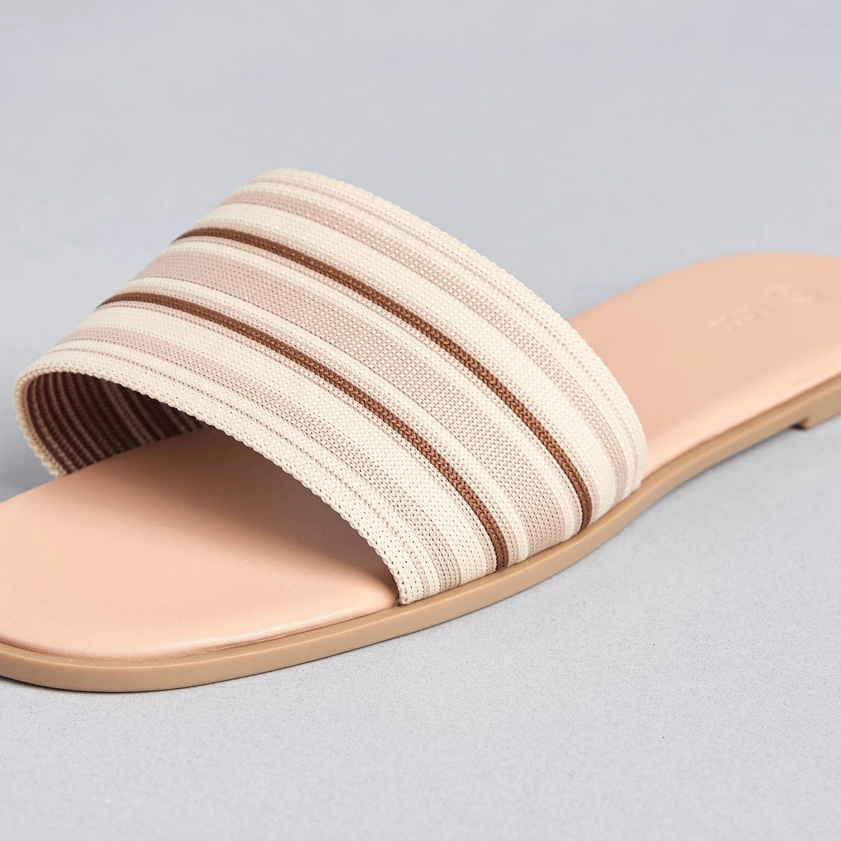 Textured slip-on sandals